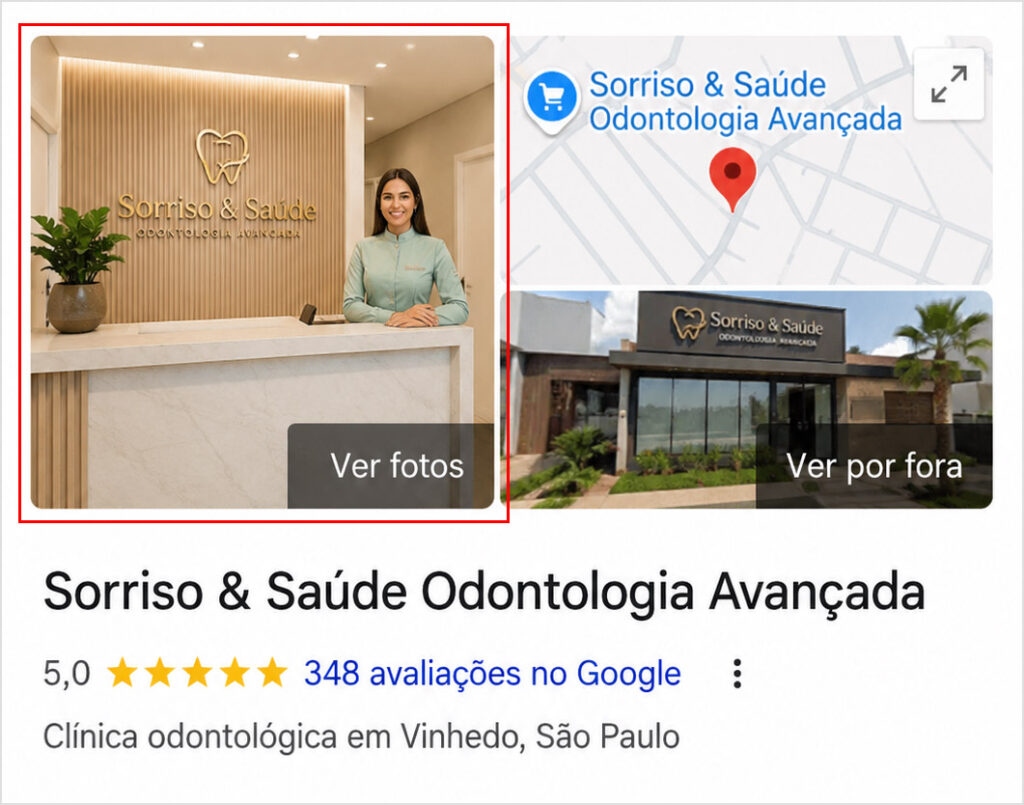 Exemplo de como aparece uma Foto de Capa quando o Perfil é exibido